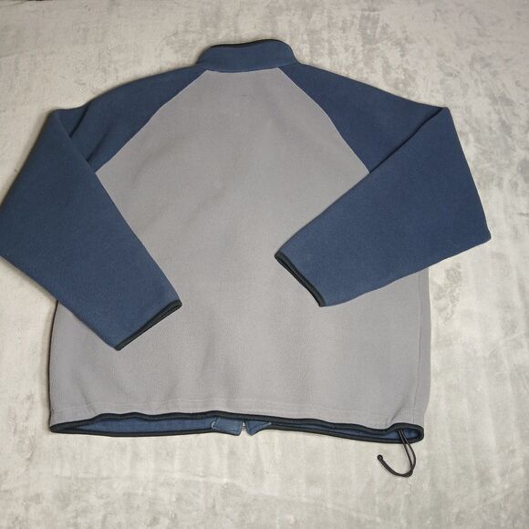Old Navy Mens XXL Micro Fleece Jacket Blue Gray Performance Full-Zip Hiking Gorp - Picture 4 of 9